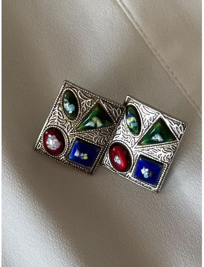 Vintage 60'lar Hippie Modern Küpe