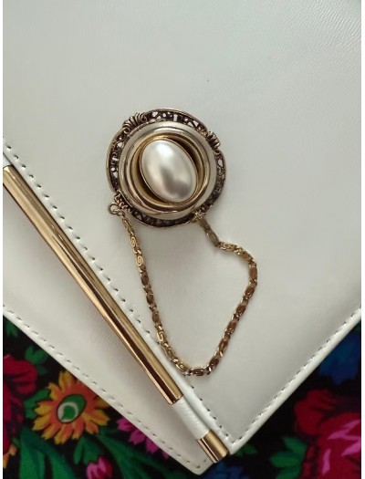 Vintage İncili Gold Broş Vintage İncili Gold Broş