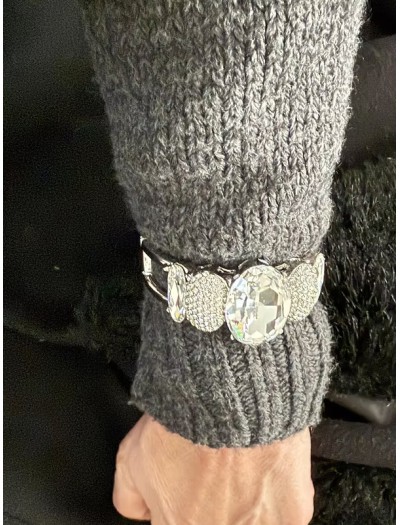 Tasarım Taşlı Kelepçe Bileklik