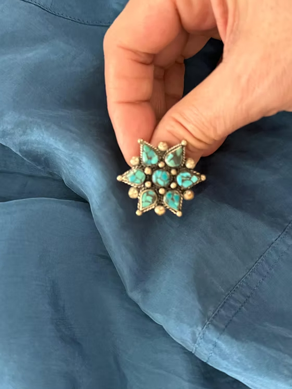 Vintage Firuze & Gümüş Yüzük