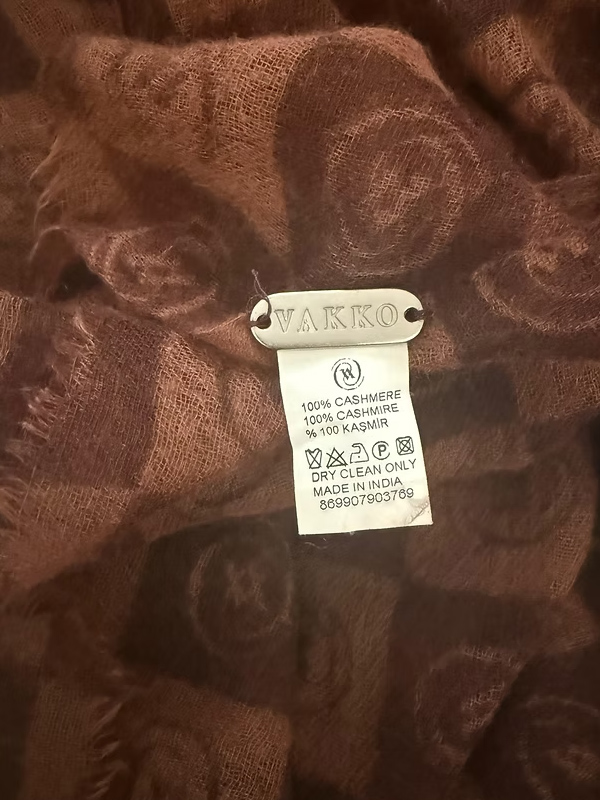 Vakko Dama Çift Taraflı Kaşmir Şal