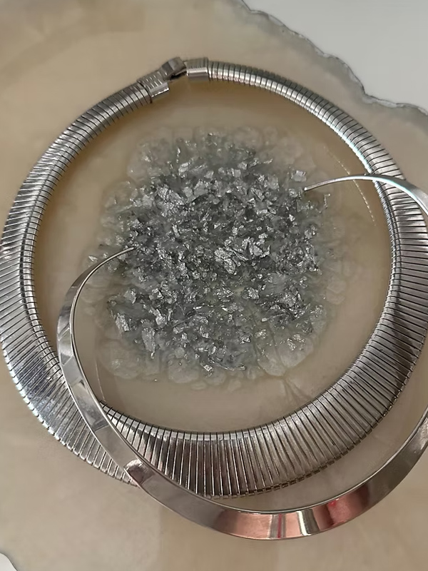 Silver ince tasma kolye