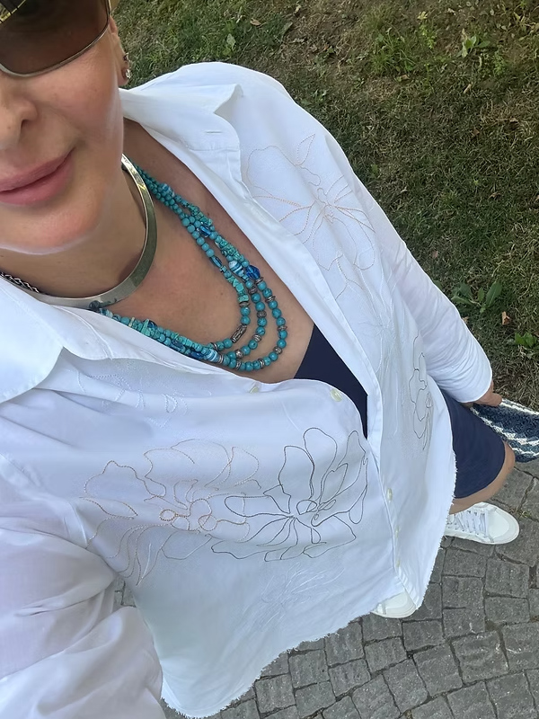 Silver ince tasma kolye