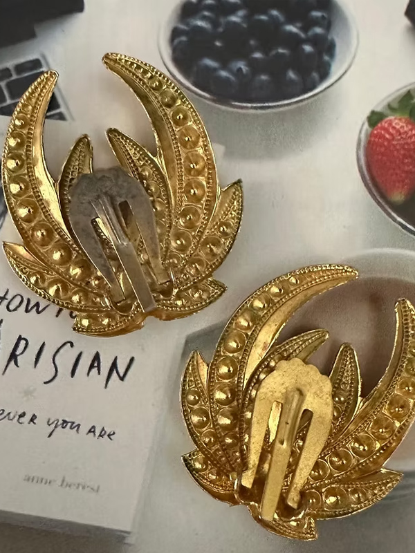 Vintage 80s Gold Küpe