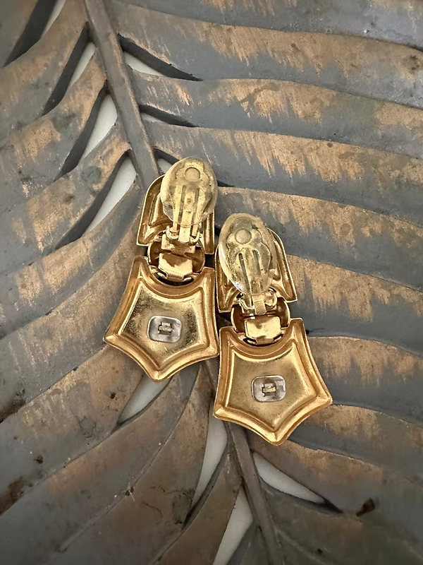 Vintage Jaguar Klipsli Küpe