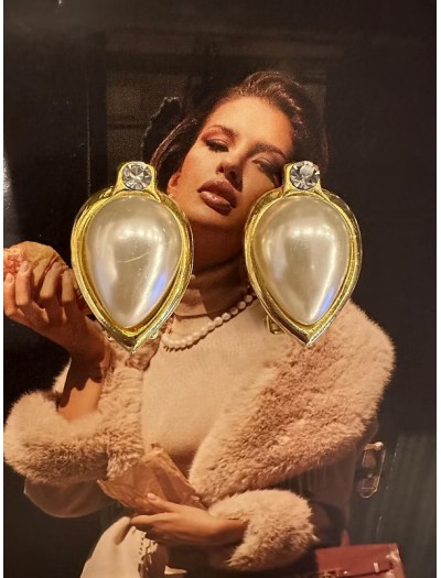 Vintage İnci Taşlı Küpe Vintage İnci Taşlı Küpe