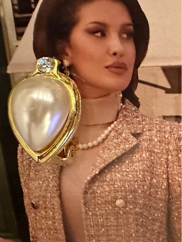 Vintage İnci Taşlı Küpe