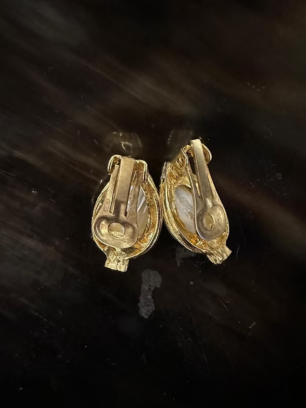 Vintage İnci Taşlı Küpe