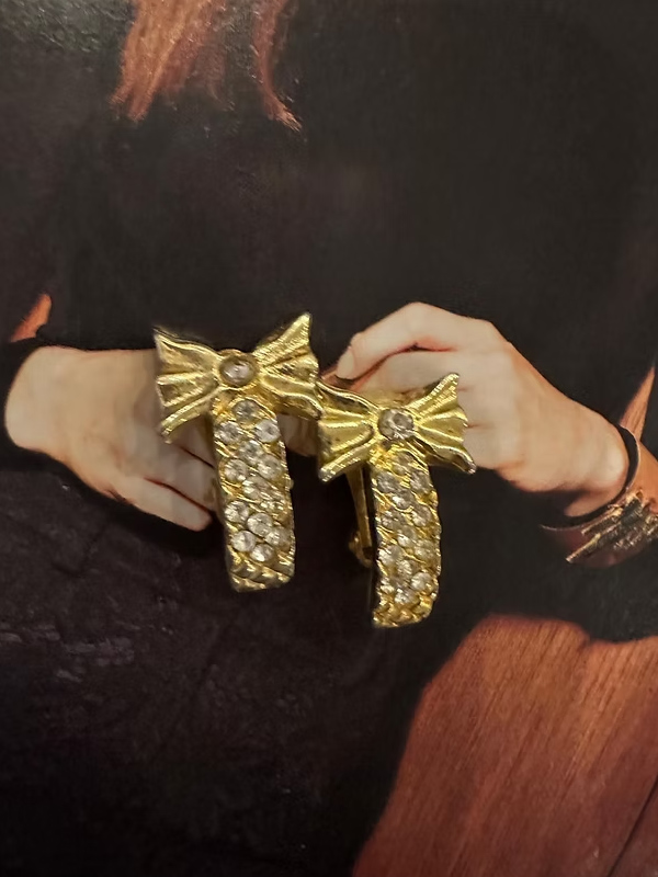 Vintage 80s FiyonkTaşlı Küpe