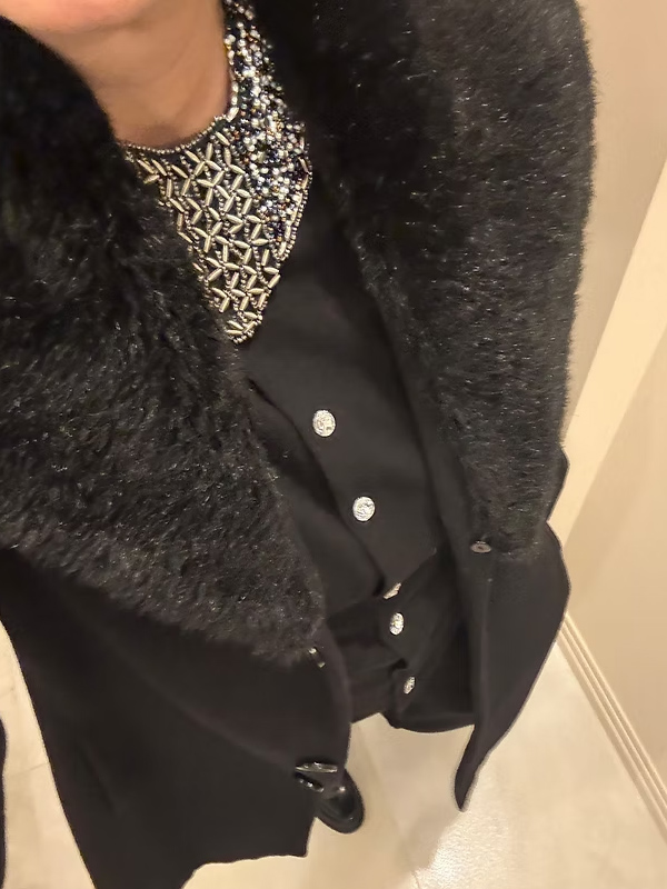 Vintage boncuk yaka kolye gold & silver