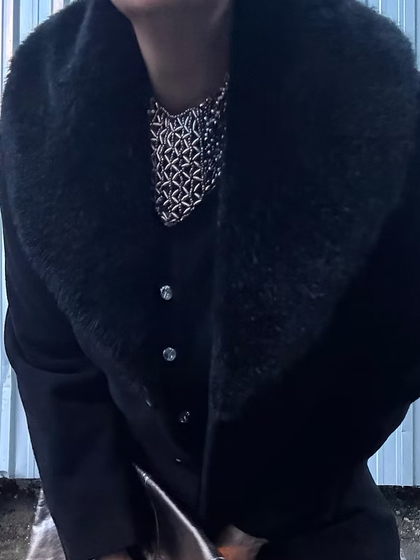 Vintage boncuk yaka kolye gold & silver