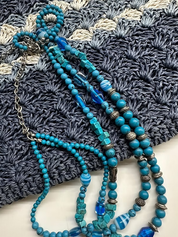 Turkuaz & Firuze taşlı kolye