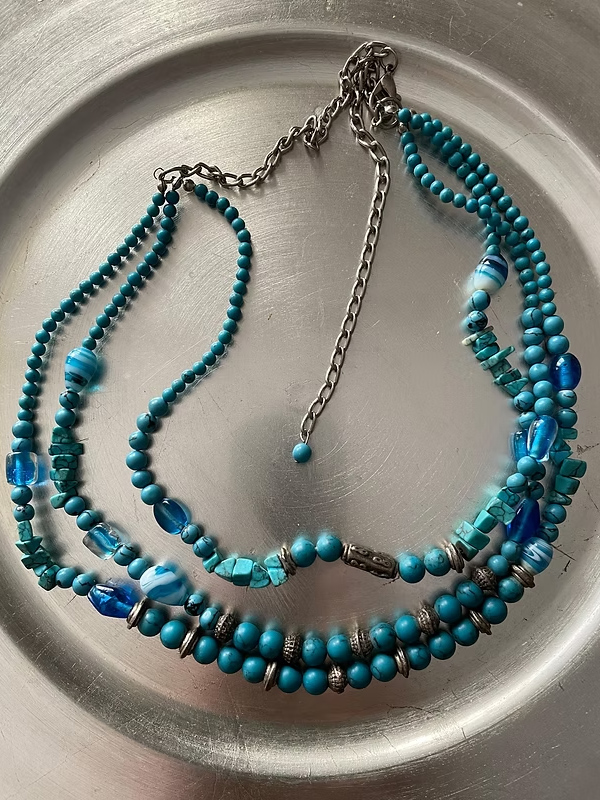 Turkuaz & Firuze taşlı kolye
