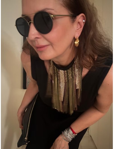 Vintage 3 renkli Mesh kolye