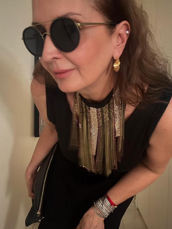 Vintage 3 renkli Mesh kolye