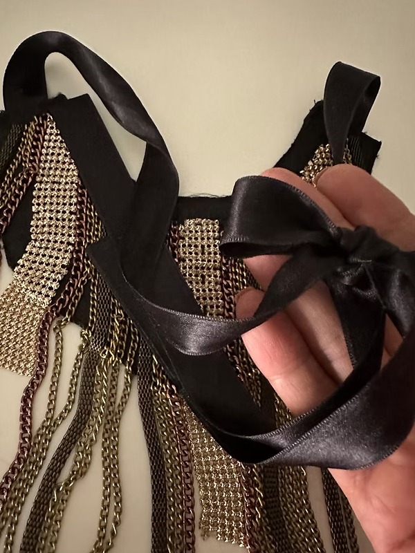 Vintage 3 renkli Mesh kolye