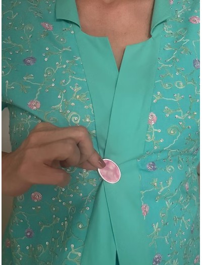 Vintage ipek dokuma broş Vintage ipek dokuma broş