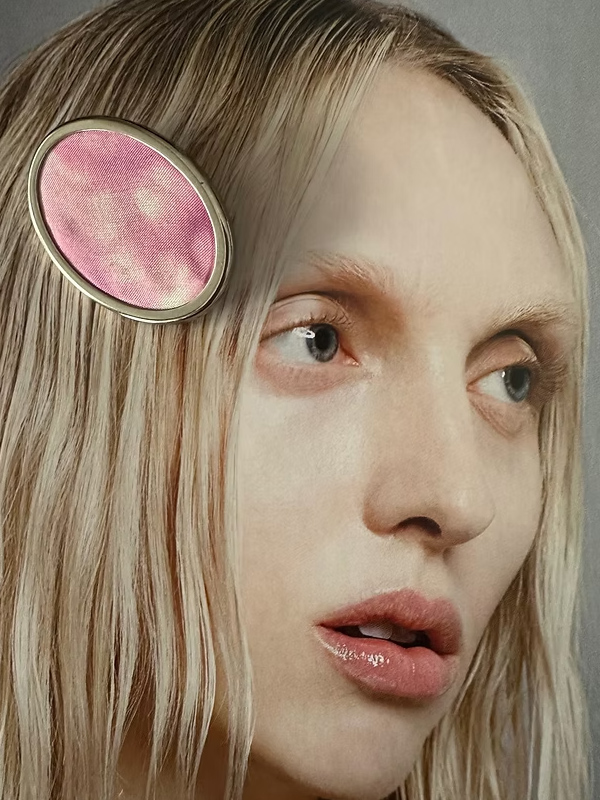 Vintage ipek dokuma broş