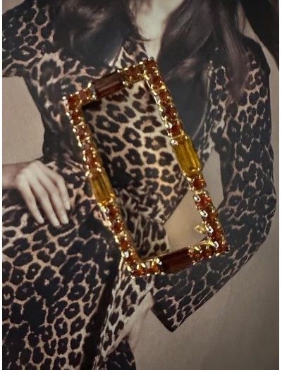 Vintage 60’lar kristal taşlı antik broş