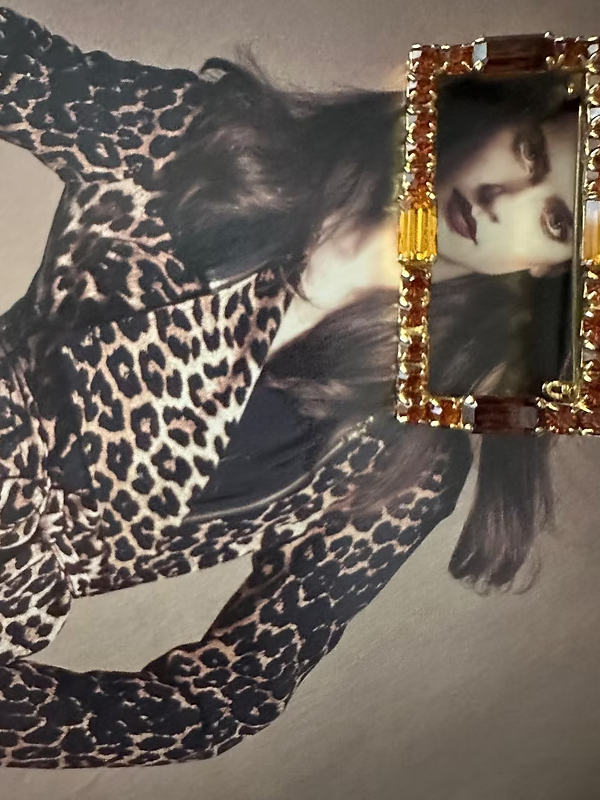 Vintage 60’lar kristal taşlı antik broş