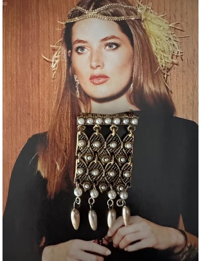Vintage 60’lar incili antik broş