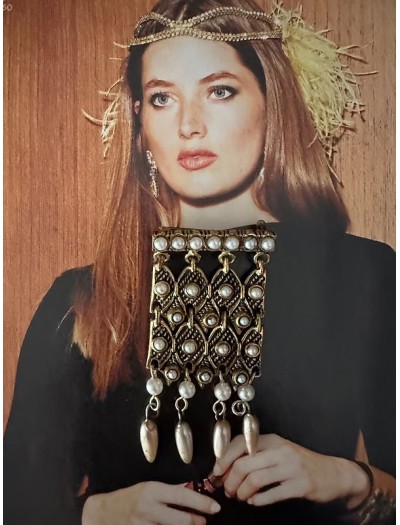 Vintage 60’lar incili antik broş