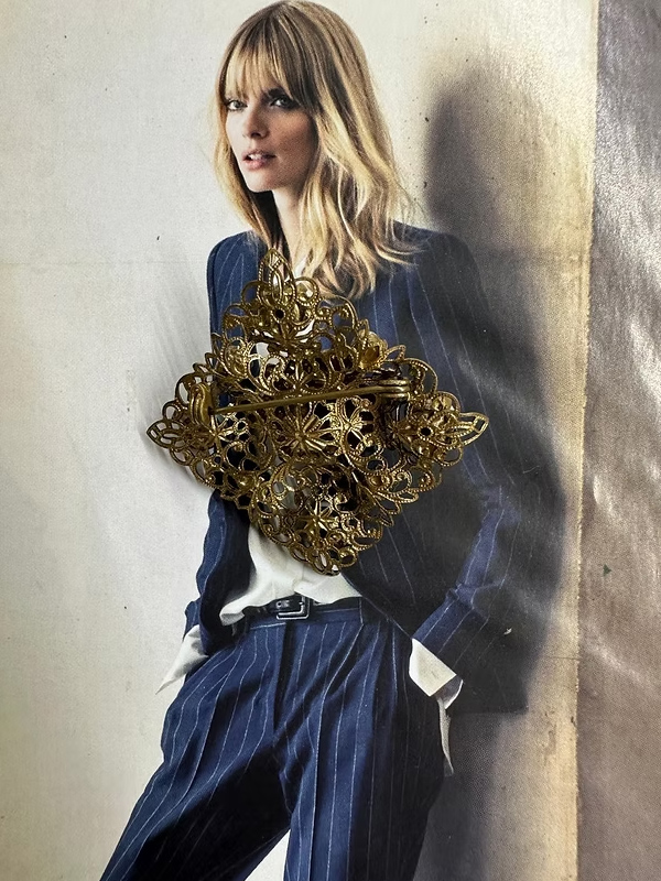 Vintage 60’lar turkuaz antik broş