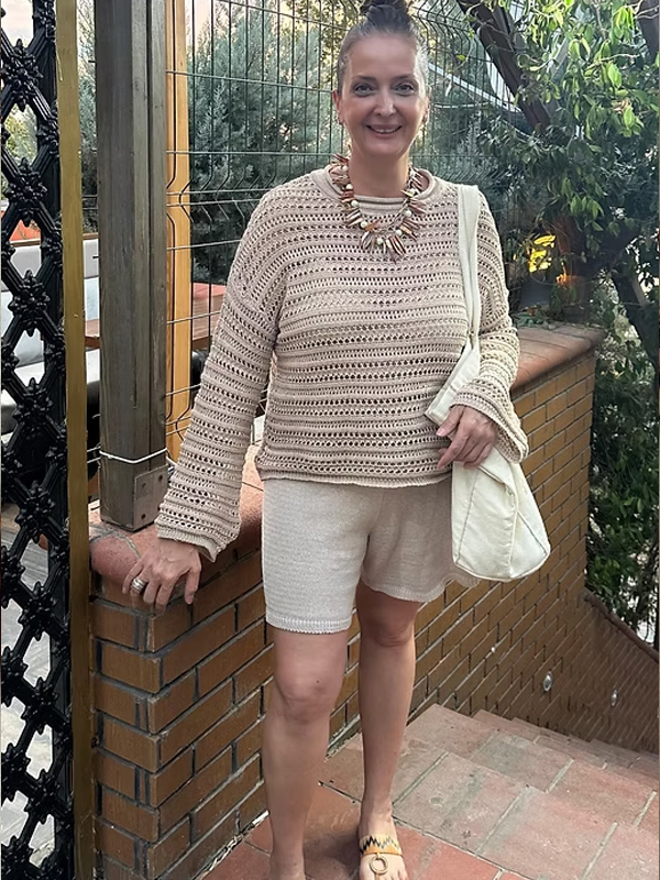 Vintage Renkli Sedef ve İncili kolye