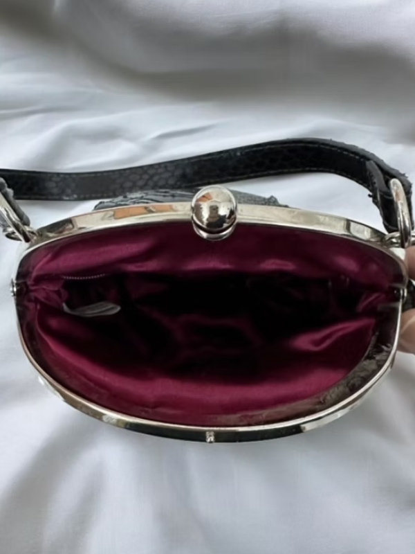 Nine West Mini Yılan Derisi Çanta