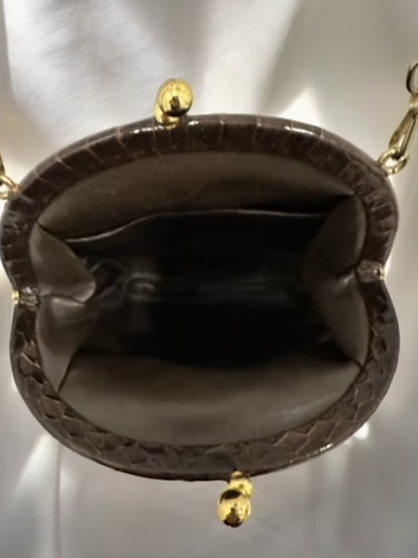 Vintage 80'ler yılan derisi çanta