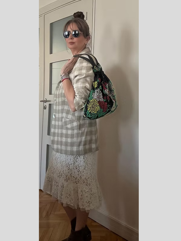 Vintage 70s full boncuk çanta