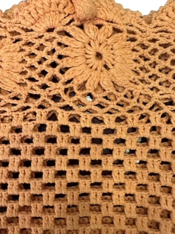 Vintage delikli 100% Hand Made Çanta