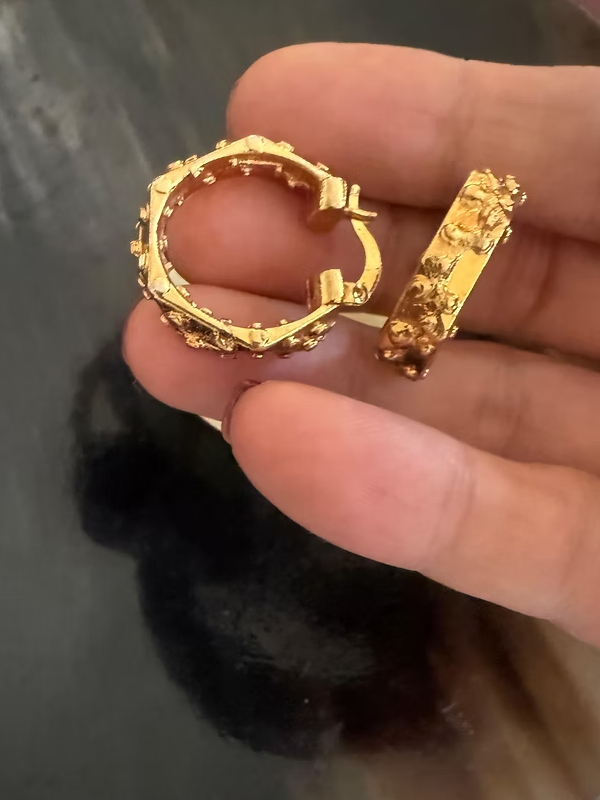 Vintage Gold Halka Küpe