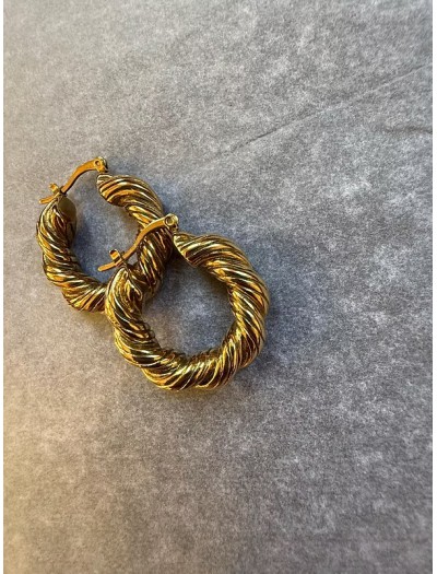 Vintage Burgu Halka Küpe