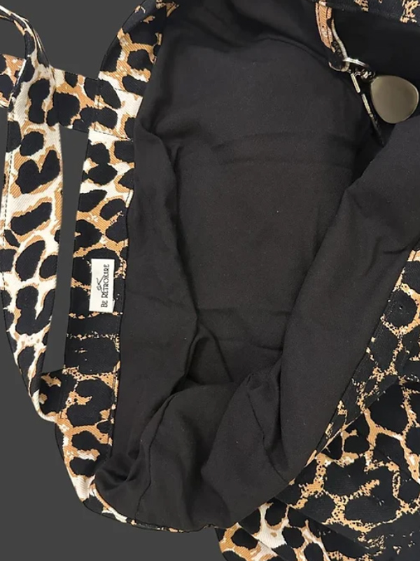 Be Retrokare Leopar Kanvas Çanta