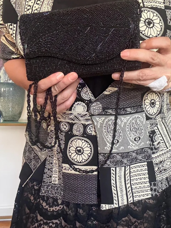 Vintage Full Boncuklu Çanta