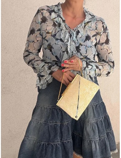 Vintage saten kumaş taş tokalı çanta Vintage saten kumaş taş tokalı çanta