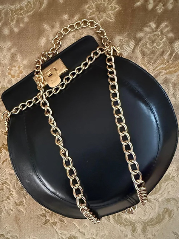 Vintage 80sHakiki Deri Mini Çanta