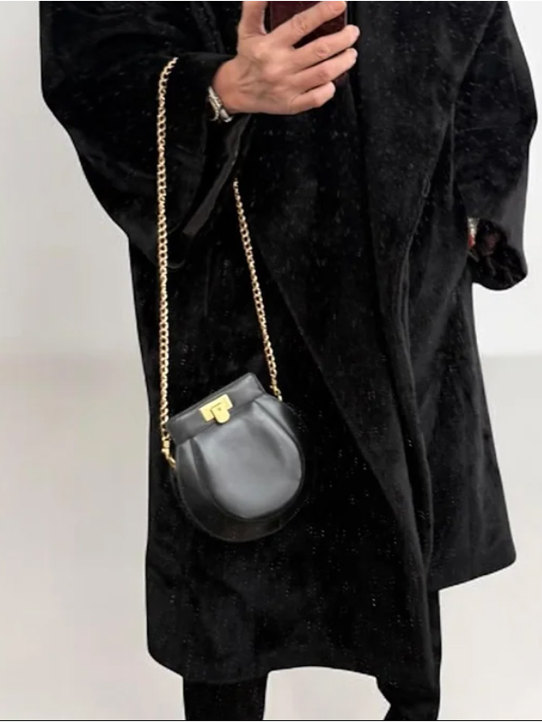 Vintage 80sHakiki Deri Mini Çanta