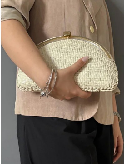 Vintage70 Hasır Lake kaplamalı çanta