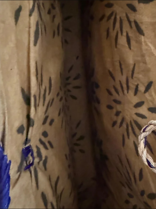 Vintage Çizgili Hasır Çanta / Bali