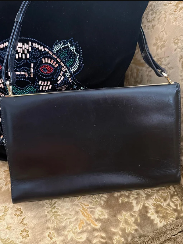 Vintage Siyah& Gold Çanta